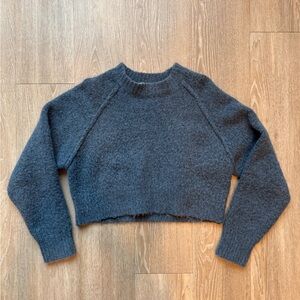 Zara Charcoal/blue Crew Neck Sweater